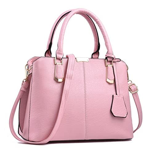 Image of Pahajim Handbags for Women PU Leather Top Handle Shoulder Bag Elegant Cross body Bag for Work Gifts for Women(Pink)