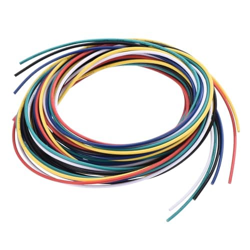 Image of sourcing map 30 Gauge PVC Hookup Wire 1.5m/5ft 30AWG Flexible Electrical Wire UL1007 Tinned Copper Stranded 6 Color, 1mm Dia for Model Aircraft Electric Appliances Internal Connect
