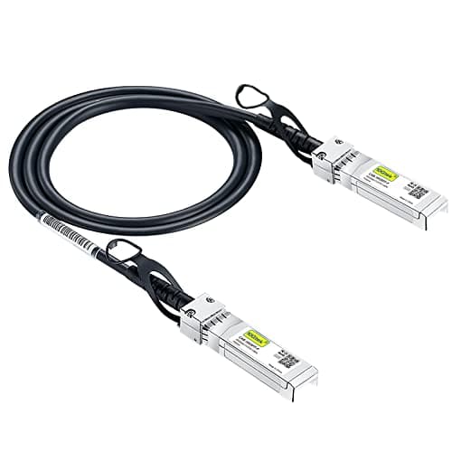 Image of 10Gtek 10Gbps SFP+ DAC Twinax Cable 0.5m(1.65ft), Direct Attach Copper Passive Cable for Cisco SFP-H10GB-CU0.5M, Ubiquiti UniFi, TP-Link, Netgear, D-Link, Zyxel, Mikrotik and More