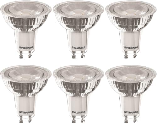 Image of SYLVANIA GU10 LED Light Bulbs, 3W, 230 Lumens, 35W Equivalent, Warm White 2700K - 6 Pack