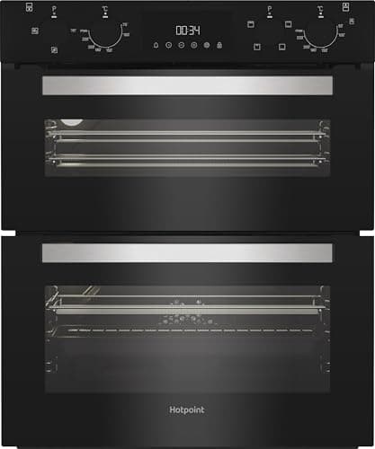 Image of Hotpoint Built Under Electric Double Oven - Black - A Rated