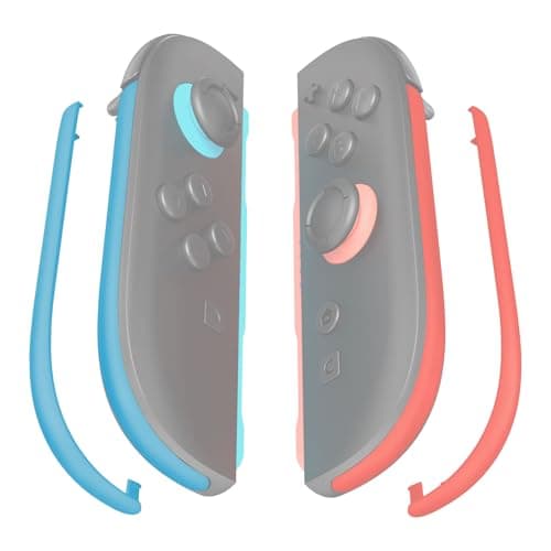 Image of eXtremeRate Replacement Decorative Strips for Joycon 2, Custom DIY Decoration Strip Side Housing Trim Shell with Prying Stick for Nintendo Switch 2 Controller - Blue & Orange