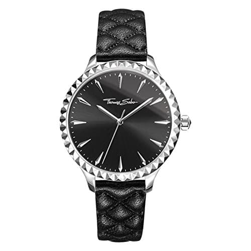 Image of Thomas Sabo Women Watch Rebel at Heart Analogue Mechanic Leather WA0321-203-203-38 MM