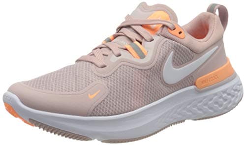 Image of Nike Wmns Nike React Miler, Women’s Running shoe, CHAMPAGNE / WHITE-ORANGE PULSE-BARELY ROSE, 6 UK (40 EU)