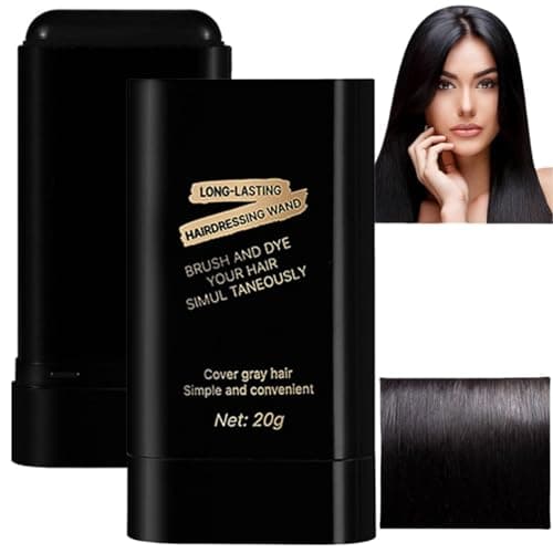Image of Portable Hair Dye Comb For Gray Hair Coverage,Hair Root Colour Touch Up,Ha-Ir Colour Stick,Comb Ha-Ir Dye,Quick Styling,Instant Coverage,With Built-In Co-Mb,Waterproof&Sweat-Proof,For Women&Men(Black)