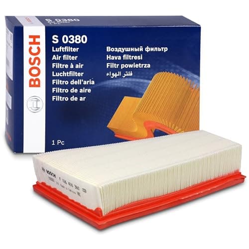 Image of Bosch S0380 Car Air Filter - Separates Particles from the Air Intake - Moisture-resistant plus High Tensile Strength