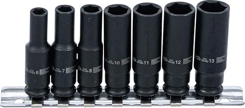 Image of BGS 5299 | Impact Socket Set, Hexagon, deep | 6.3 mm (1/4") Drive | 6-13 mm | 7 pcs.