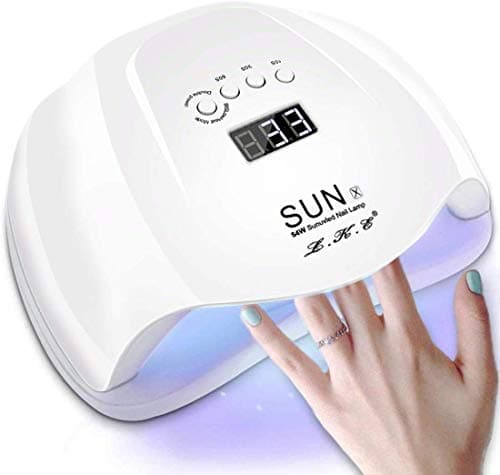 Image of LKE UV Led Nail Lamp Nail Dryer Led Lamp for Gel Nails Polish Curing Light with Auto Sensor 4 Timer 10/30/60/99S White