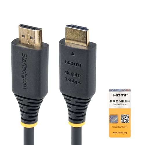 Image of StarTech.com 30cm (1ft) High Speed HDMI Cable, 4K 60Hz/1440p 144Hz, 18Gbps, UHD HDMI 2.0 Cord, TPE Jacket