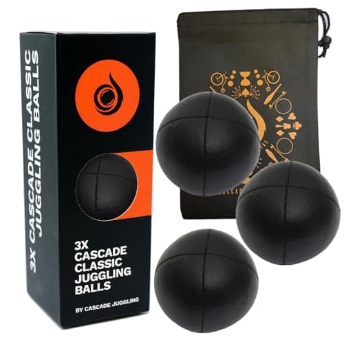 Image of Pro 115g Cascade Classic Juggling Balls - Set of 3 Thud Balls & Bag (Black)
