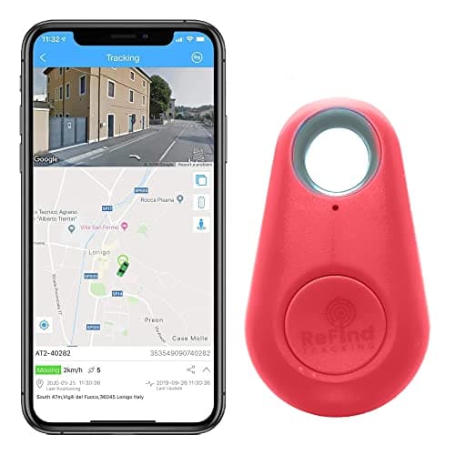 Image of ReFind Smart Tracker for Android and iPhone. Mini GPS Tag Bluetooth 5.0 Key Finder. Samsung AirTag Alternative for Keys, Pets, Wallets and Luggage (Pink)