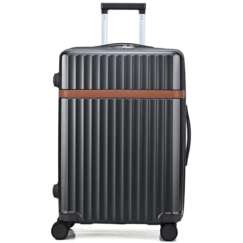 Image of RMW 24 Inch Medium Suitcase Lightweight Hard Shell Luggage with 360° Spinner Wheels 3-Digit Combination Lock, Airline Checked & Carry-On Compatible Travel Bag (Dark Grey, Medium 24")