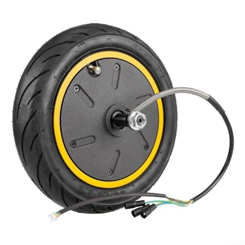 Image of Sawhamale 350W Rear Hub Motor Wheel 6070-6.5 for Ninebot Max Electric Scooter, Black Rubber Aluminum Alloy Replacement Part with 16CM Shaft, High Torque Drive Unit for Smooth Riding