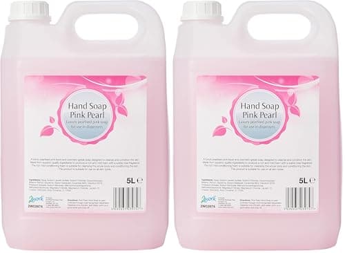 Image of 2Work Hand Soap Pink Pearl 5 Litre Bulk Bottle 2W03974 (Pack of 2)