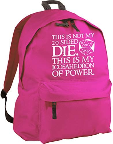 Image of HippoWarehouse This is not My 20 Sided die. This is My Icosahedron of Power Backpack ruck Sack Dimensions: 31 x 42 x 21 cm Capacity: 18 litres