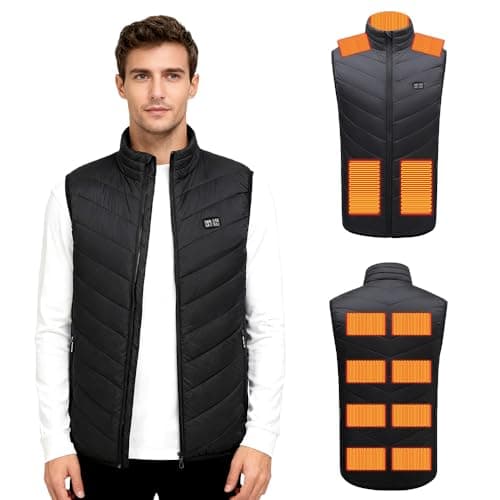 Image of CLIUNT Heated Gilet for Men Women, Electric Heated Vest with 13 Heating Zones, 3 Adjustable Temperature, Heated Jackets for Men, Heated Coat for Fishing, Skiing (Battery Pack Not Included)