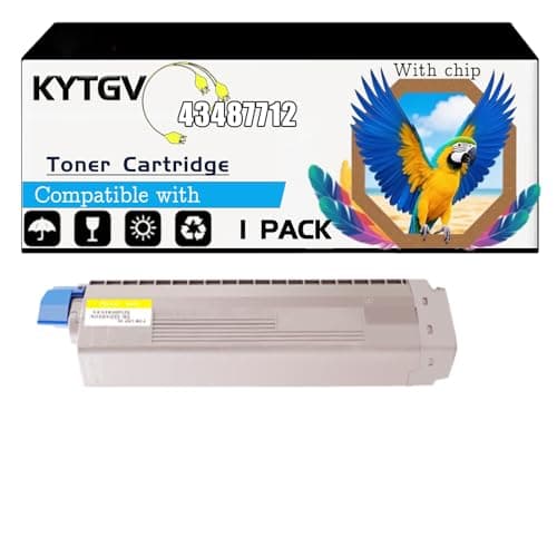Image of Compatible for Okidata OKI 43487712 43487711 43487710 43487709 Toner Cartridge Work for C8600 C8600dn C8600dtn C8600n C8800dn C8800dtn Printers (1 Pack Yellow)