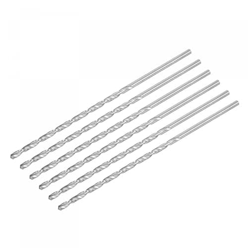 Image of TA-VIGOR 6Pcs 4mm Extra Long Twist Drill Bits, 160mm Length High-Speed Steel HSS Straight Shank Spiral Drill Bits for Wood Metal Aluminum Plastic