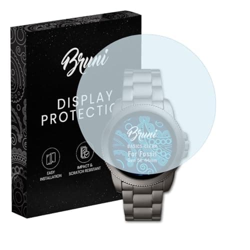 Image of Bruni Screen Protector compatible with Fossil Gen 5E 44mm Protector Film, crystal clear Protective Film (2X)
