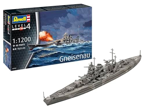 Image of Revell 05181 Battleship Gneisenau 1:1200 Scale Unbuilt/Unpainted Plastic Model Kit