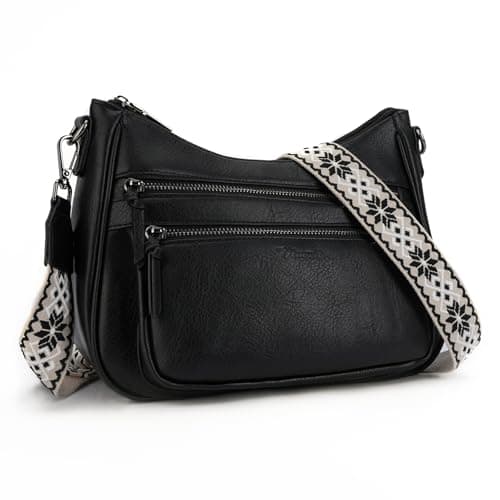 Image of VIMUTI Cross Body Bag Women Soft PU Leather Crossbody Bag for Women Lightweight Medium Shoulder Handbags with Adjustable Wide Strap