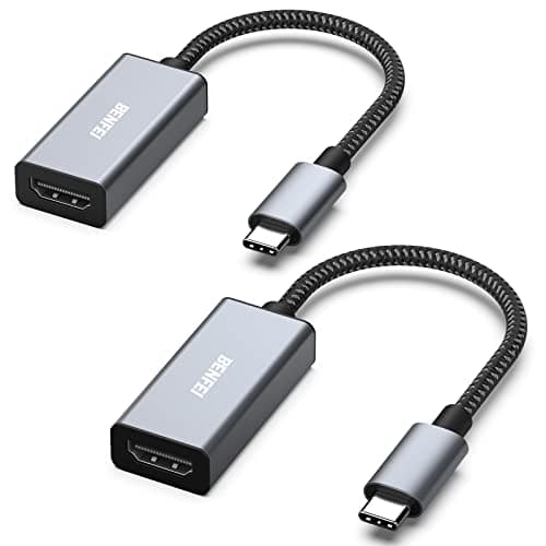 Image of BENFEI 2 Pack USB C to HDMI Adapter, USB Type-C to HDMI Adapter [Thunderbolt 3/4 Compatible] with iPhone 15 Pro/Max, MacBook Pro/Air 2023, iPad Pro, iMac, S23, XPS 17, Surface Book 3 and More