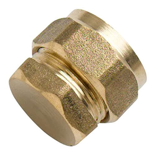 Image of Merriway BH02890 Compression Fitting Brass Stop End, 22mm