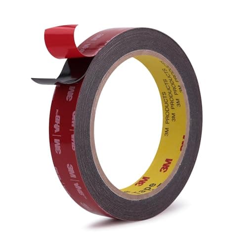 Image of 3M Double Sided Tape Heavy Duty Mounting Tape 19mm x 5.5m Strong Adhesive Waterproof Foam Tape 5925 Perfect for Automotive Home Office Decor Indoor and Outdoor Walls Black