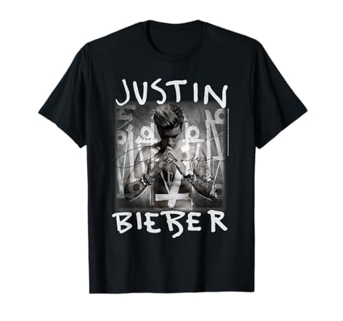 Image of Justin Bieber Purpose Album Cover by Rock Off T-Shirt