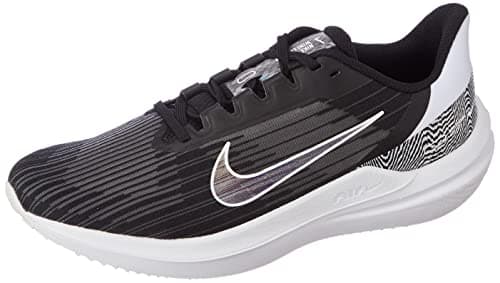 Image of NIKE Women's WMNS Air Winflo 9 PRM Sneaker, Black White, 6 UK