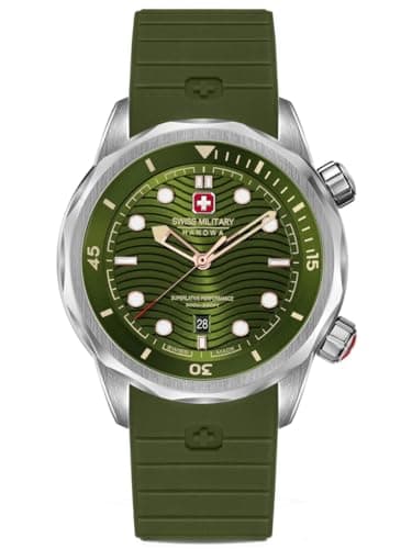 Image of Swiss Military Hanowa Quartz Watch Breakwater Quartz 30 ATM, Green, onesize, Strap.