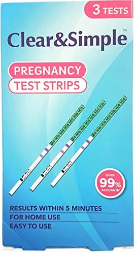 Image of Clear & Simple Pregnancy Test 3 Strips 20mIU (Pack of 12)