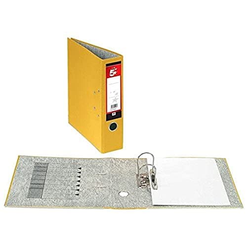 Image of 5 Star Lever Arch File 70mm Spine A4 Yellow [Pack of 10]