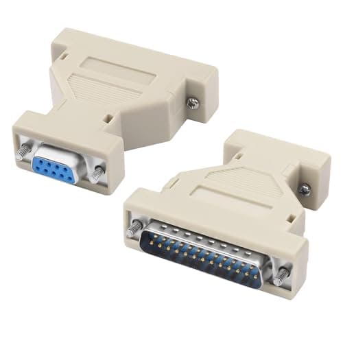 Image of MEIRIYFA DB9 to DB25 Serial Adapter Coupler, DB9 Female to DB25 Male RS-232 Gender Changer AT Modem Adapter Connetor for PC Serial Devices (2PCS)