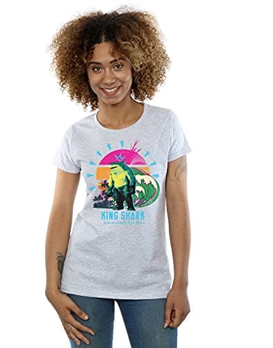 Image of DC Comics Women's The Suicide Squad King Shark T-Shirt Sport Grey Large