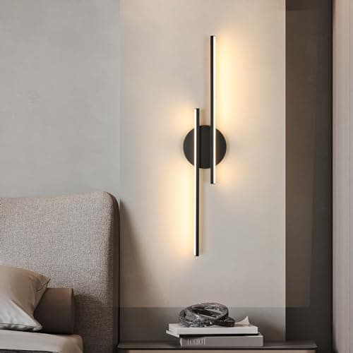 Image of Riserva Wall Lamp Indoor LED, 24W Wall Light Modern Black 3000K Warm Light, Acrylic for Bedroom, Hallway, Living Room, Dining Room, Staircase