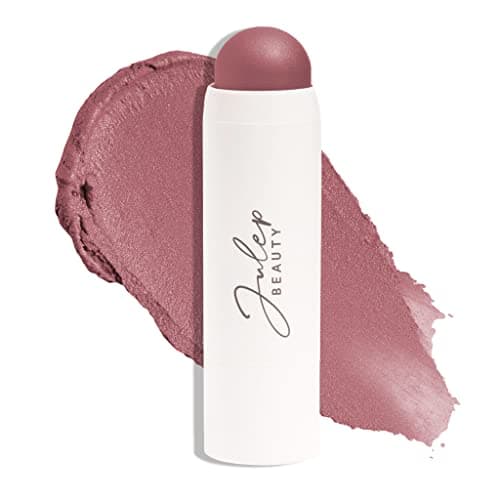 Image of Julep Skip The Brush 2-in-1 Colour Stick for Cheeks and Lips (Muted Mauve) Cream to Powder Blusher and Lip Balm - Cream Blush Enriched with Vitamin E for Hydrated, Healthy Skin & Lip Care
