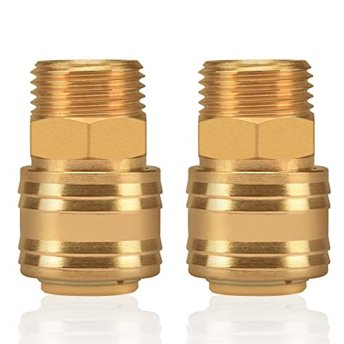 Image of 2pcs Air Line Connectors Euro Airline Hose Compressor Fittings 1/2" BSP Air Coupler and Plug Kit Couplings Connector Male