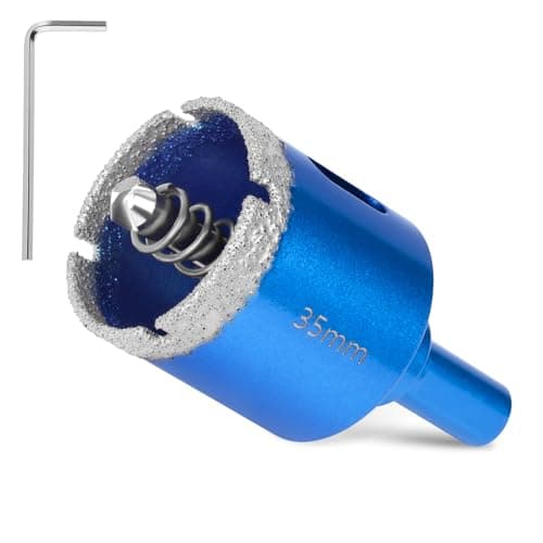 Image of Flintronic 35mm Diamond Hole Saw with Pilot Center Drill Bit, Diamond Core Hole Cutter, Suitable for Glass, Tile, Porcelain, Ceramic, Marble Cutting
