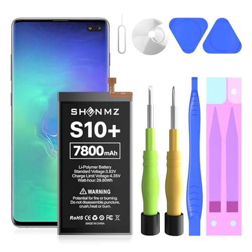 Image of Battery for Samsung Galaxy S10+ S10 Plus,[7800mAh](2025 New Upgraded) SM-G9750 4100mAh EB-BG975ABU Li-Polymer Replacement Battery with Repair Tool Kit