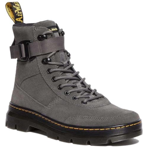 Image of Dr. Martens Unisex-Adult Combs Tech Fashion Boot, Gunmetal E.h. Suede, 5 Women/4 Men