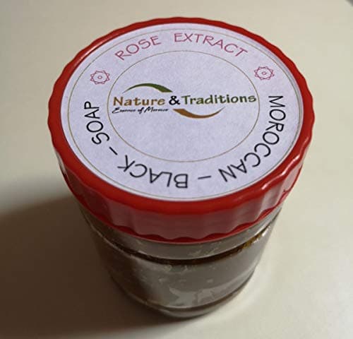 Image of Moroccan Black Soap/Argan Oil/Lavander/Rose Beldi Hammam SPA Pure Natural 250g (Rose)