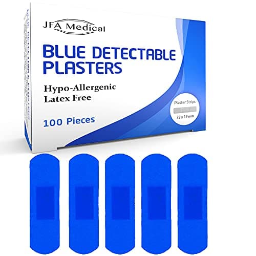 Image of JFA Medical Blue Plasters 100 Plasters per Pack (Medium (72 x 19mm))