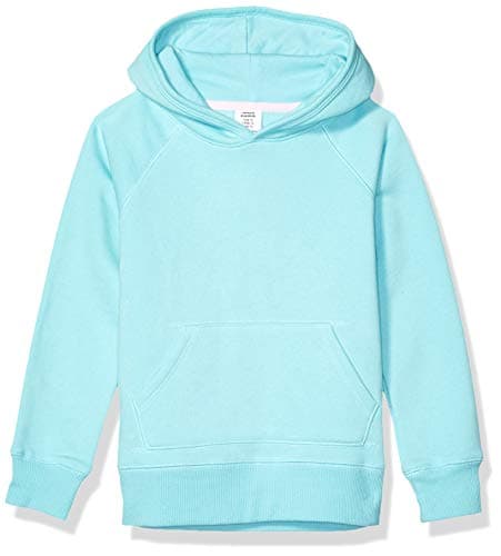 Image of Amazon Essentials Girls' Pullover Hoodie Sweatshirt, Aqua Blue, 5 Years