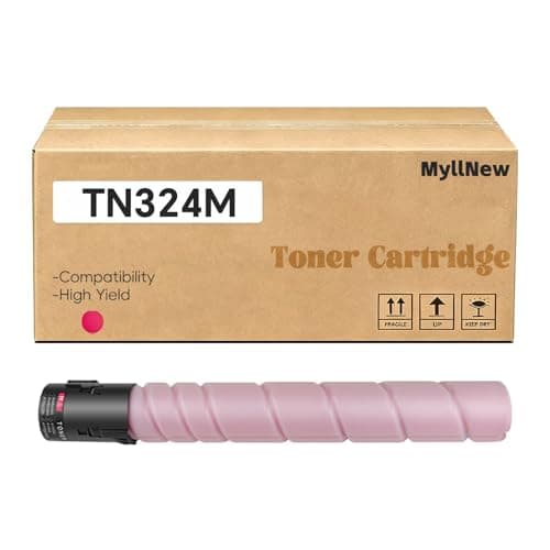 Image of MyllNew TN324 Toner Cartridge TN324K TN324C TN324M TN324Y High Yield Compatible for Konica Minolta Bizhub C258 C308 C368 Printer, High Yield 30,000 Pages Magenta