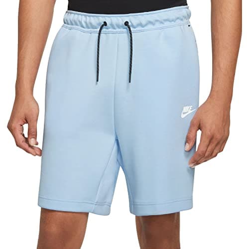 Image of NIKE Men's Sportswear Tech Fleece Shorts, Celestine Blue/White, XS