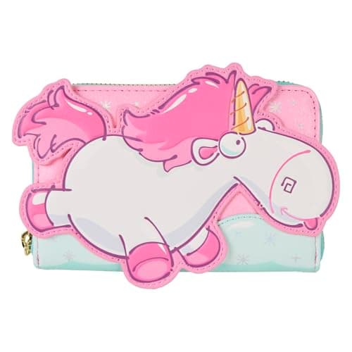 Image of Loungefly Universal Minions Fluffy Unicorn Zip Around Wallet