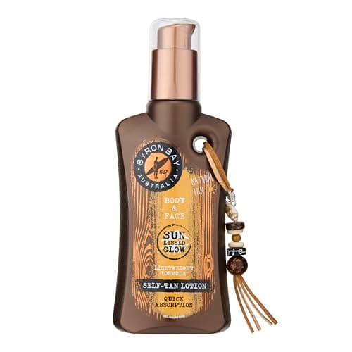 Image of Byron Bay Australia Suncare Self Tanning Lotion – No SPF, No Sun Needed, Suitable for Face & Body - Natural & Even Tan, Quick Absorption, Lightweight Non Sticky Gradual Tan - 200ml