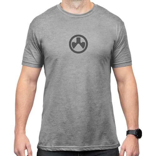 Image of Magpul CVC Crew Neck Short Sleeve T-Shirt for Men, Icon Logo Stone Gray Heather, Large