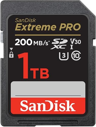 Image of SANDISK Extreme PRO SDXC card 1TB (SD card up to 200MB/s, V30 Memory Card, 4K UHD, SANDISK QuickFlow-Technology, RescuePro Deluxe data recovery software, UHS-I, Class 10, U3, V30)